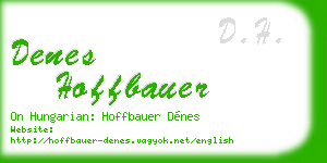 denes hoffbauer business card