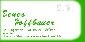 denes hoffbauer business card